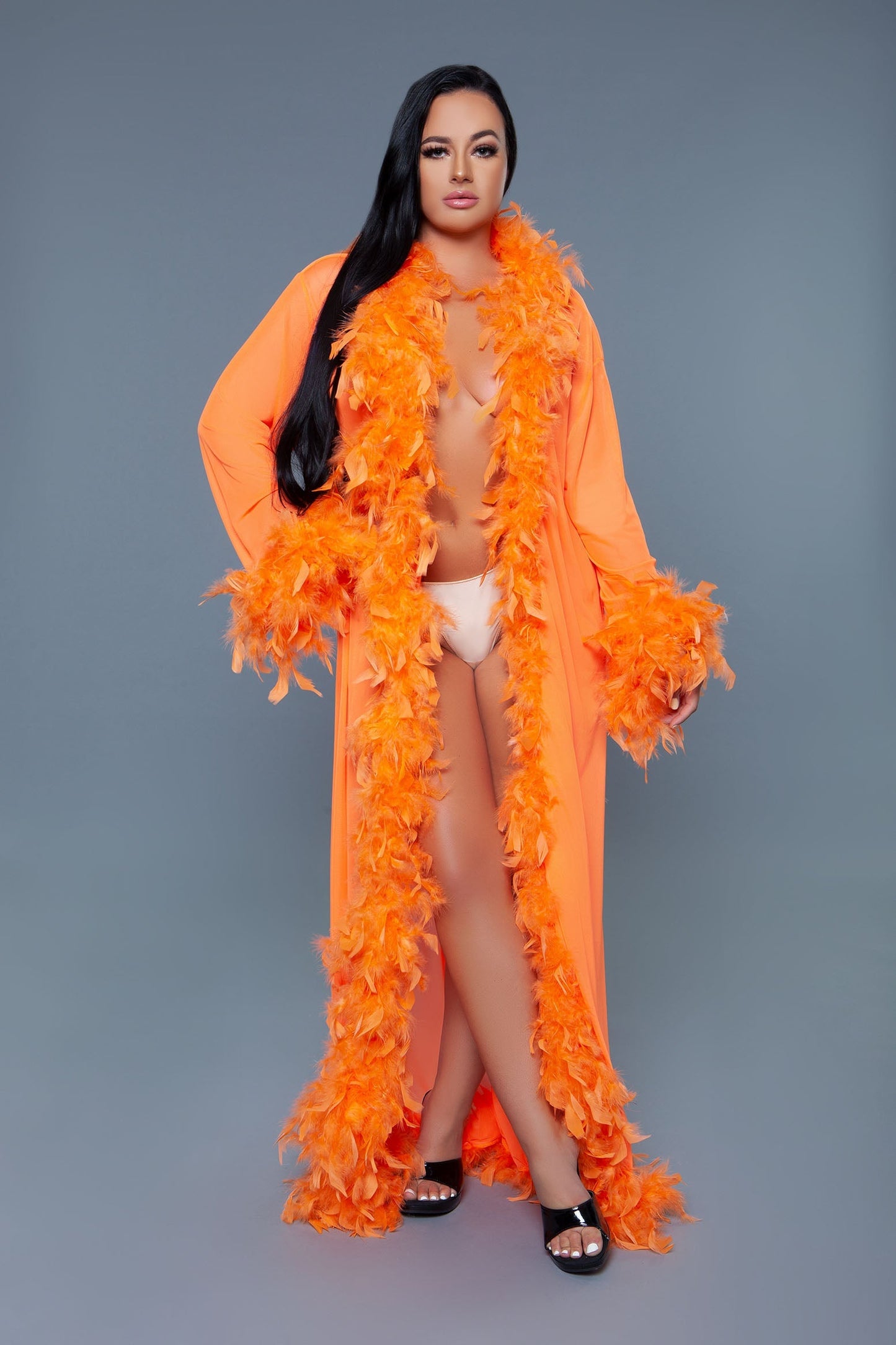 Glamour Robe - Neon Orange - View 1