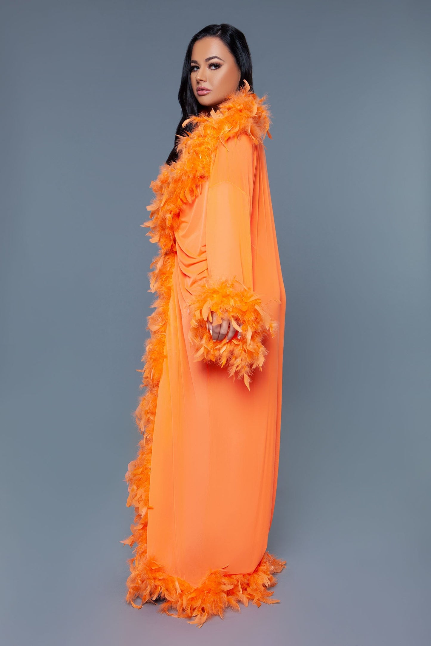 Glamour Robe - Neon Orange - View 2