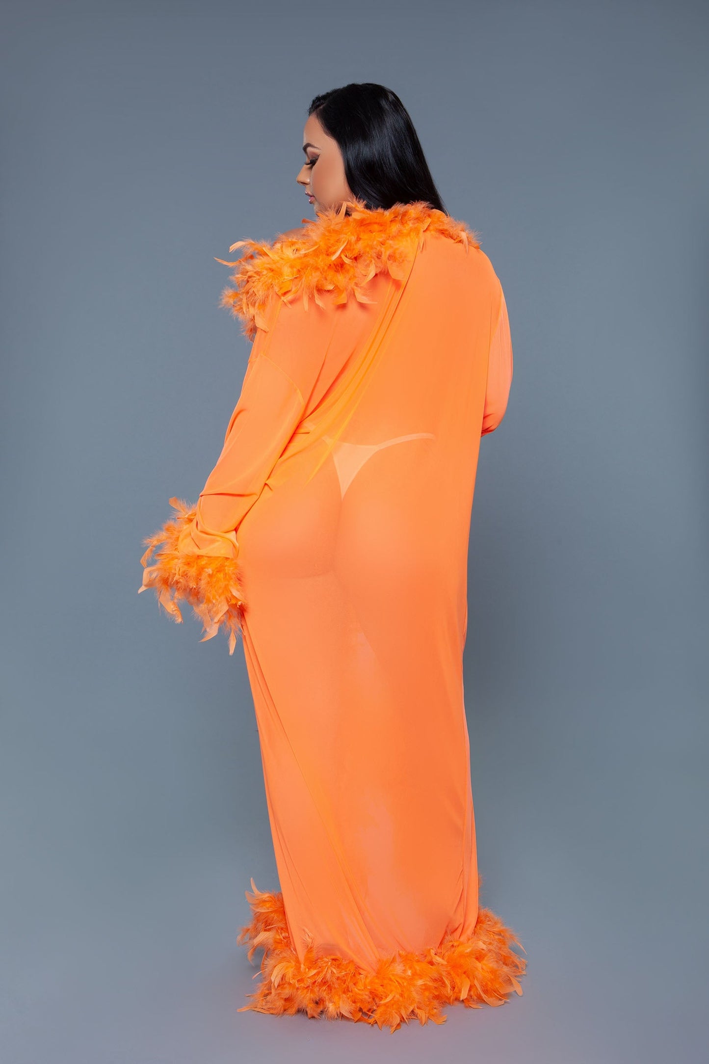 Glamour Robe - Neon Orange - View 3