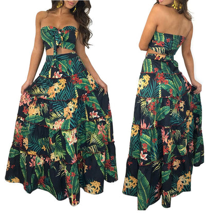 Printed skirt set