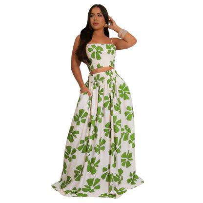 Strap strap large swing skirt set