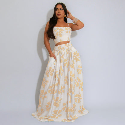 Strap strap large swing skirt set