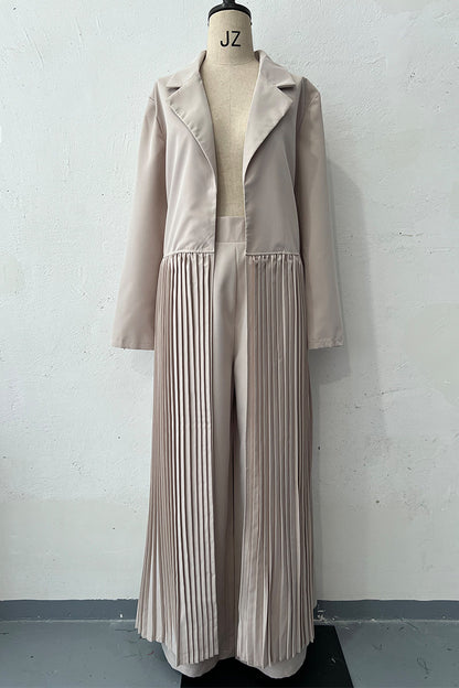 Minimalist temperament pressure compromise long windbreaker pants two-piece set