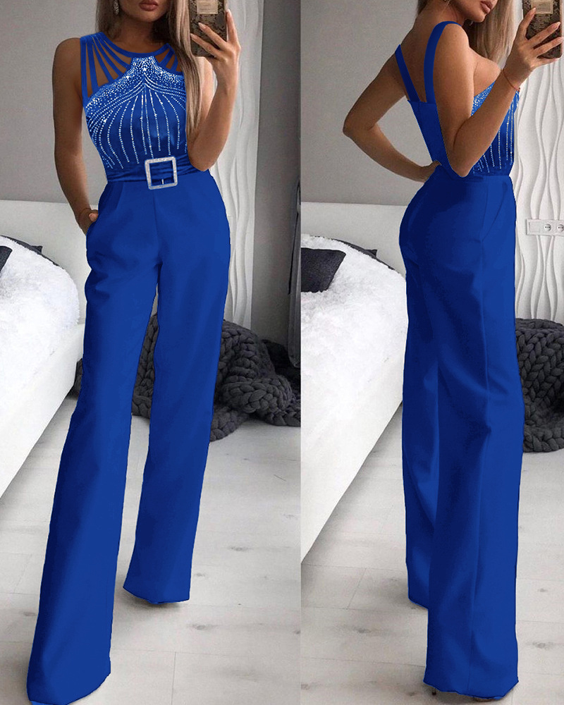 ODS0927M Women's New Fashion Sleeveless Bodycon Jumpsuit
