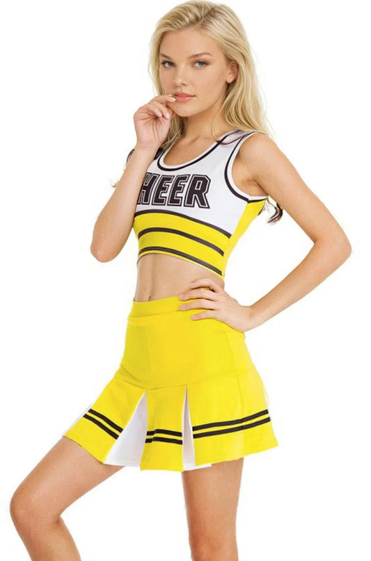 Cheerleader Costume - Yellow - View 1