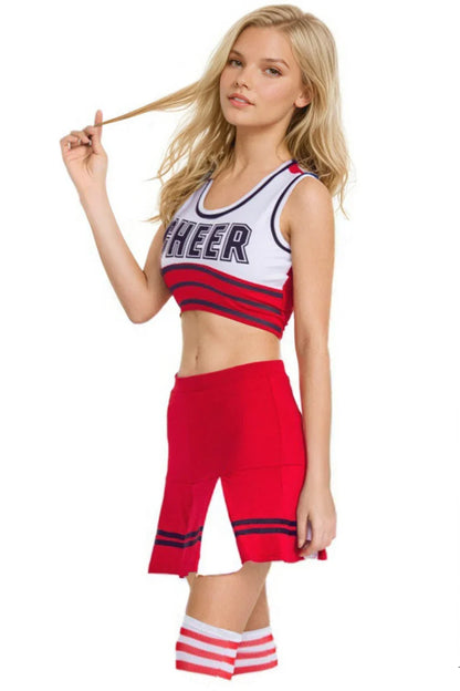 Cheerleader Costume - Red - View 1
