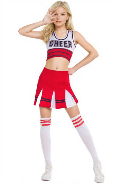 Cheerleader Costume - Red - View 2