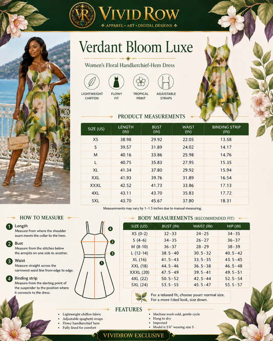 Verdant Bloom Luxe Handkerchief Dress