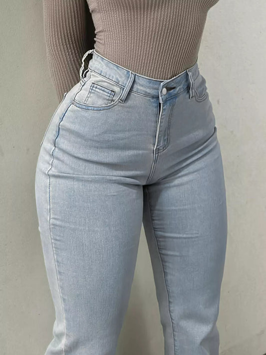 High-Waisted Flare Leg Jeans - product photo 2