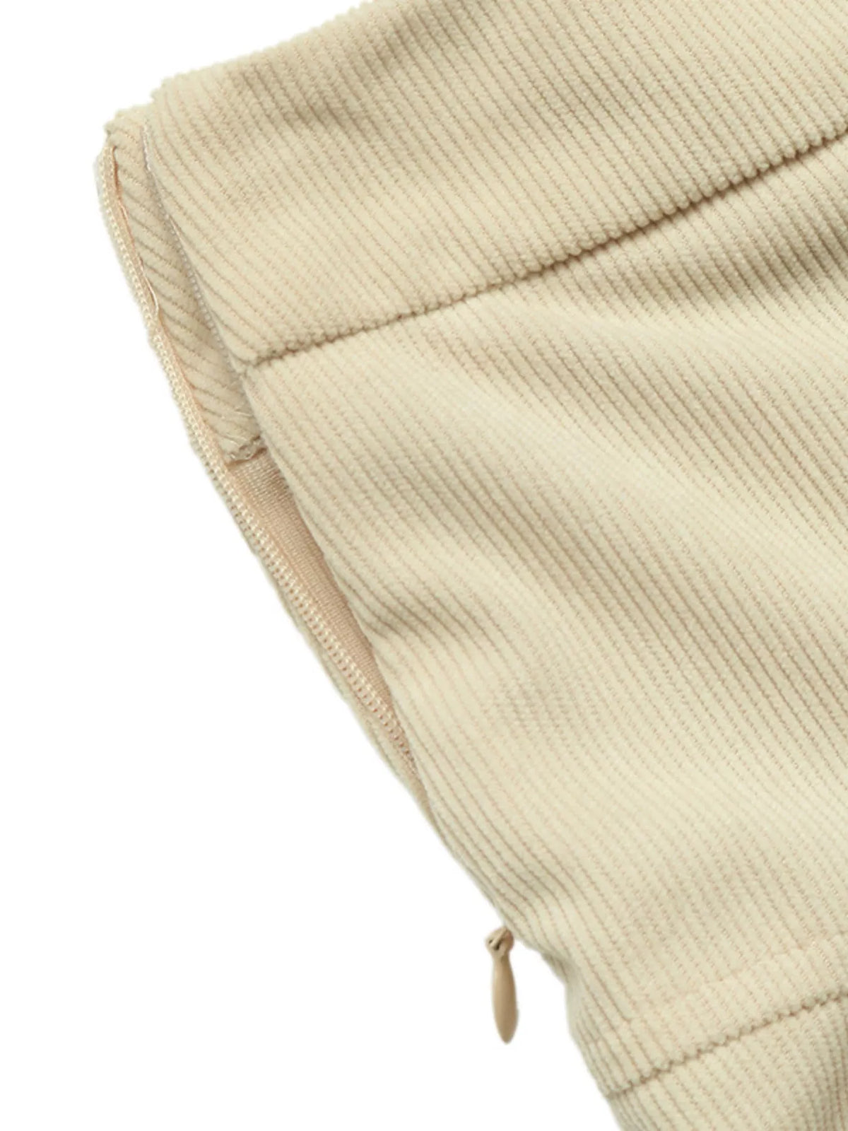 High Waist Pleated Midi Skirt - Khaki - View 10