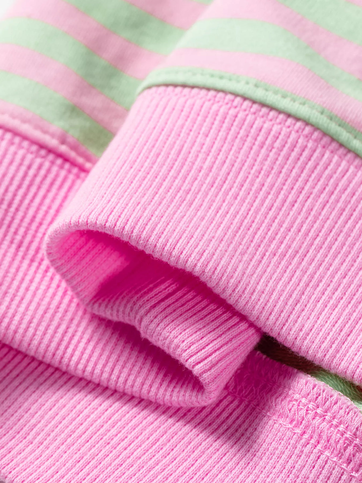 Striped Round Neck Long Sleeve Sweatshirt - Stripe - View 6