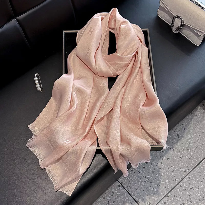 Raw Hem Scarf - Blush Pink - View 6