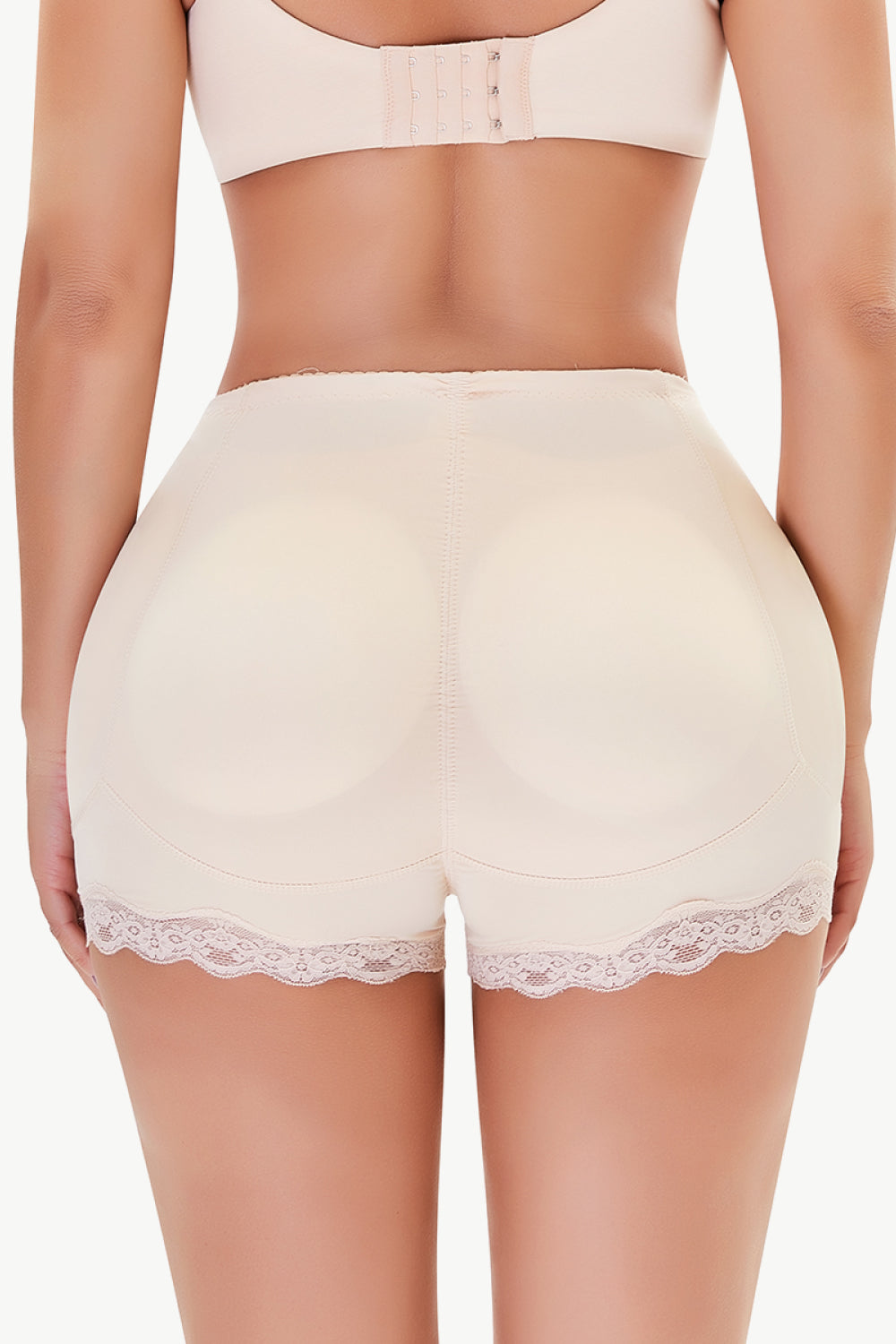 Full Size Lace Trim Shaping Shorts - Apricot - View 9