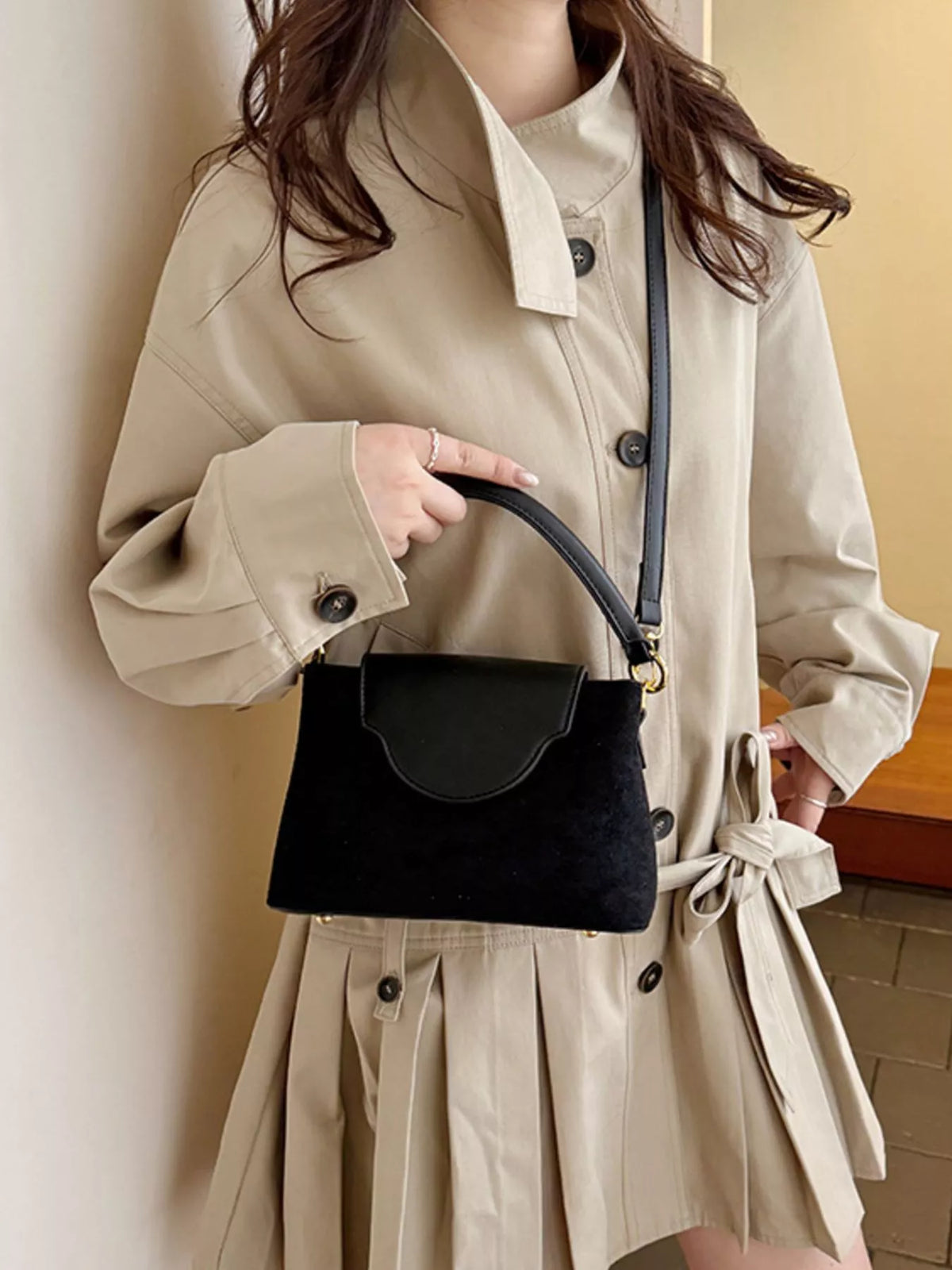 Top Handle Crossbody Bag - Black - View 2