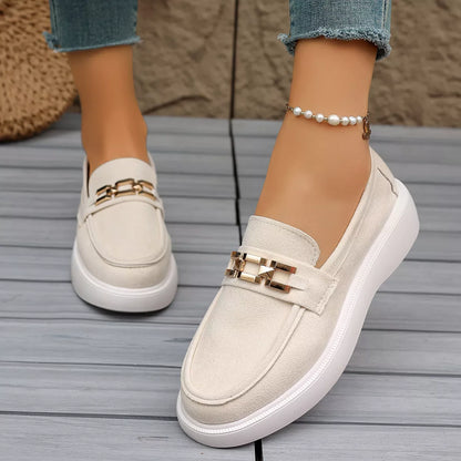 Round Toe Slip-Ons - Off-white - View 2