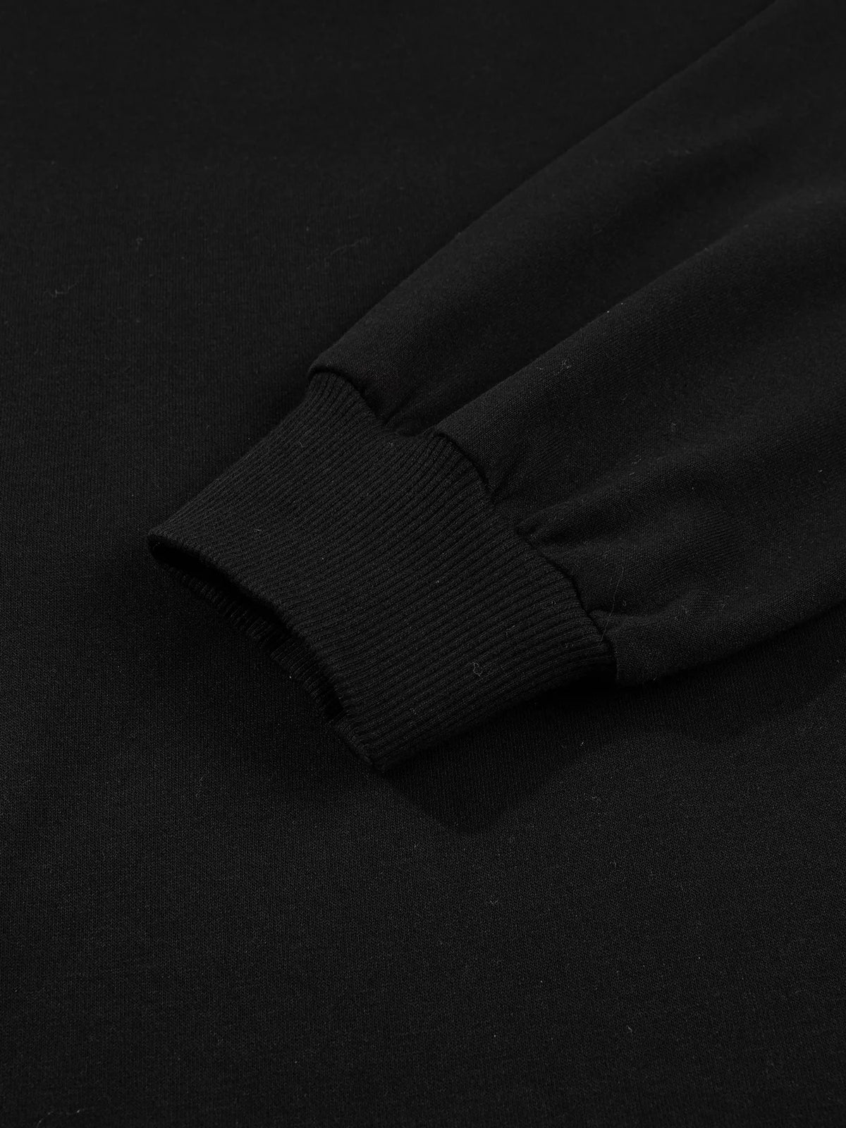 Embroidered Spooky Season Long Sleeve Round Neck Sweatshirt - Black - View 8