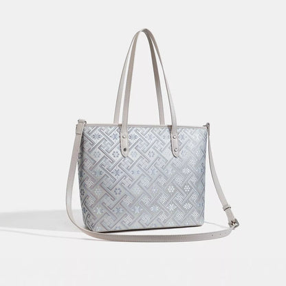 Geometric Pattern Tote Bag - Light Blue - View 6