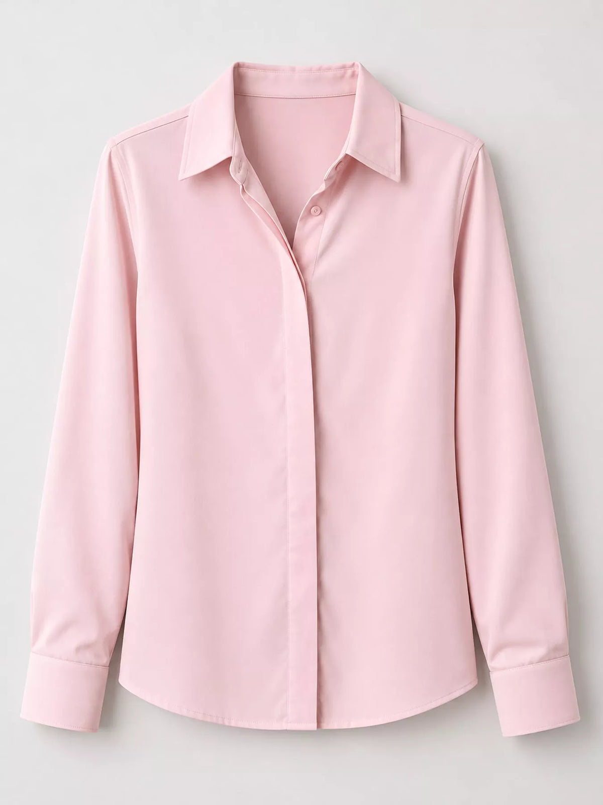 Button Up Long-Sleeve Shirt - Pink - View 51