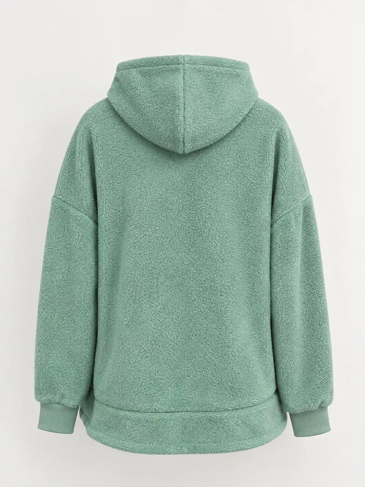 Full Size Fleece Pet-Carrying Hoodie with Cat Pouch Plus Size - Cyan - View 19