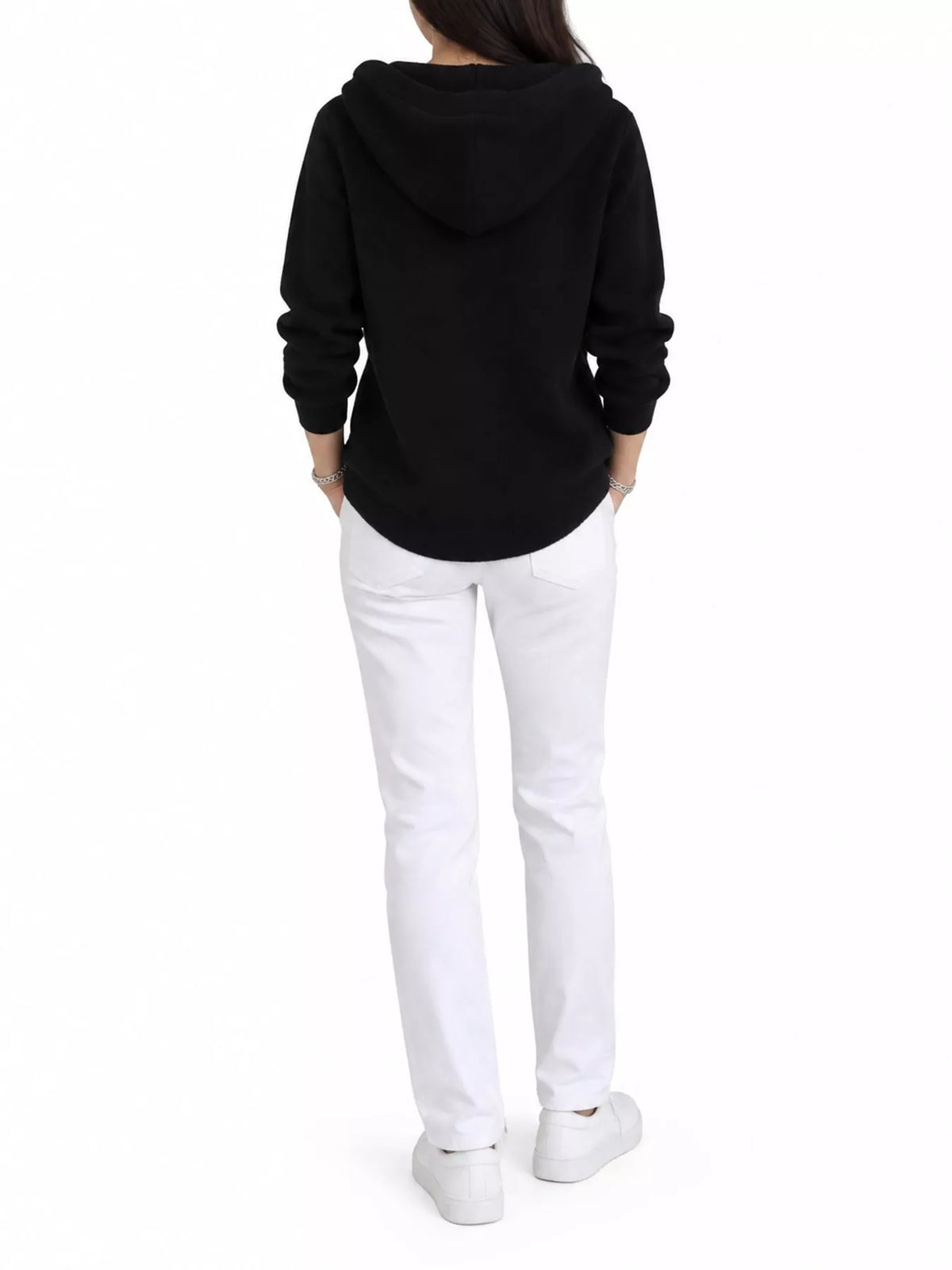 Full Size Hooded Button-Down Knit Cardigan Plus Size - Black - View 44