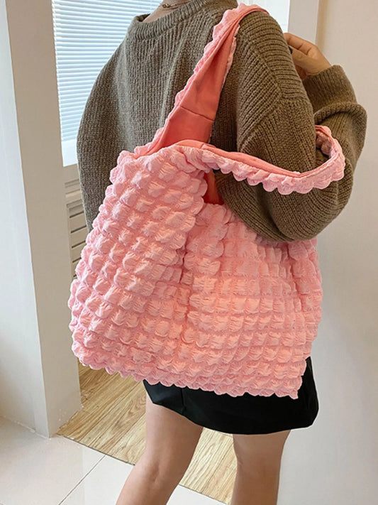 Textured Ruched Shoulder Bag - product photo 2