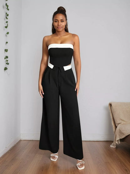 Wide Leg Pants - Black - View 4