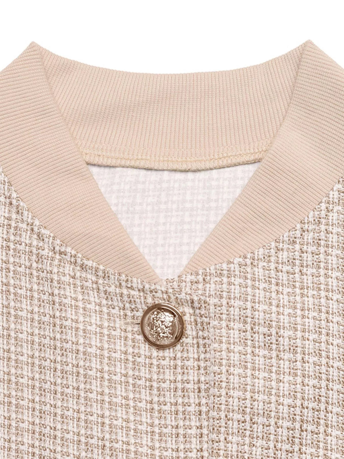 Button Up Long Sleeve Jacket - Khaki - View 8