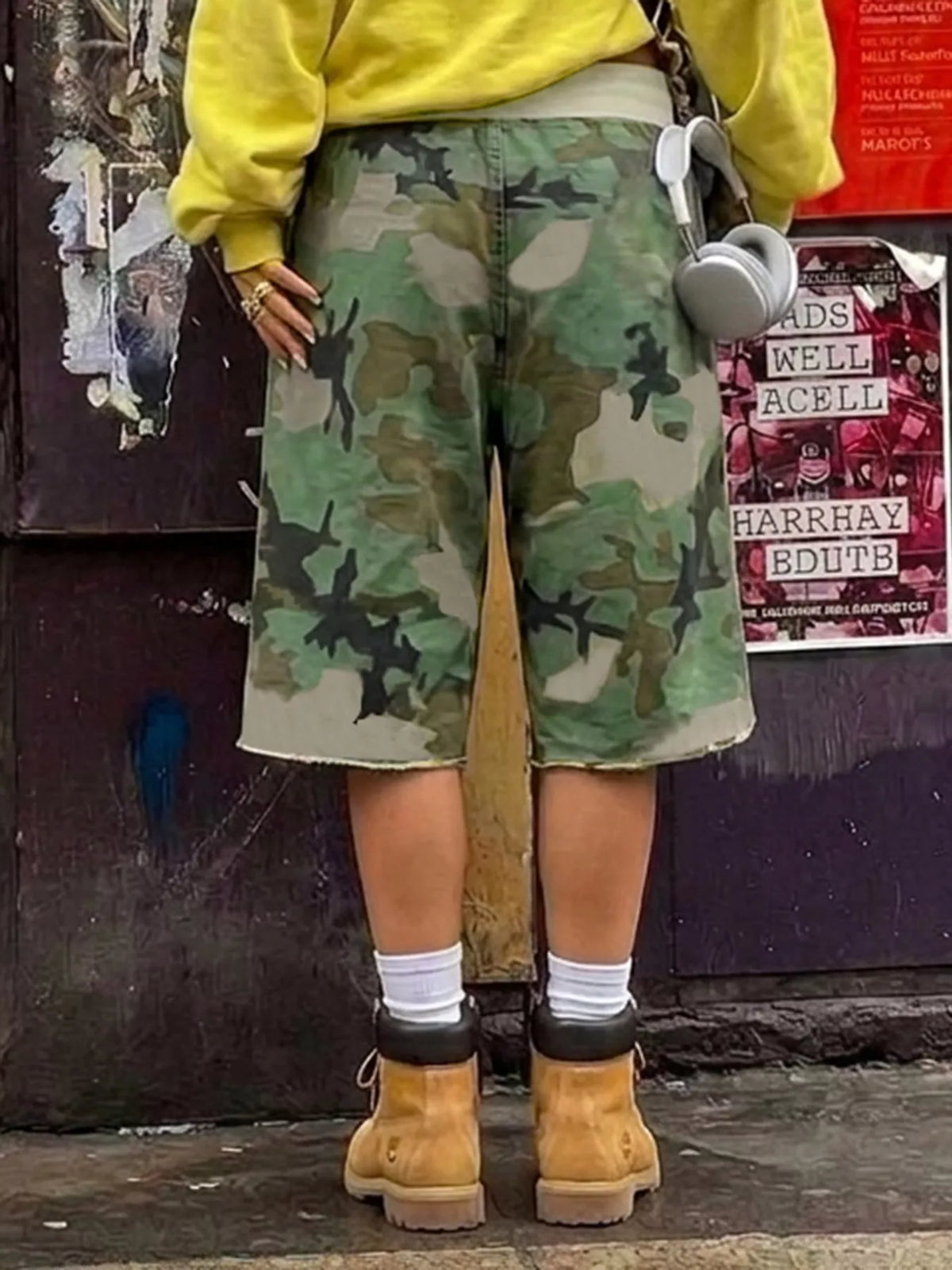 Camouflage Drawstring Shorts - Camouflage Color - View 2