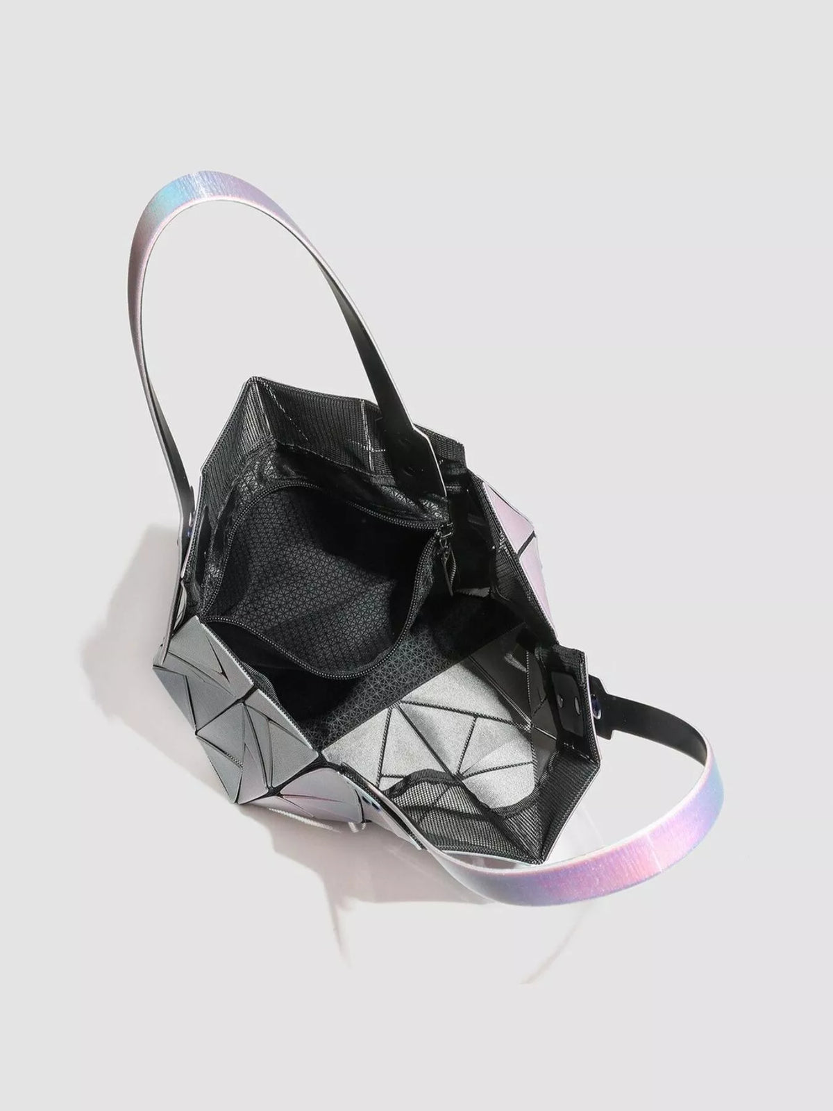 Geometric Iridescent Shoulder Bag - Purple - View 5