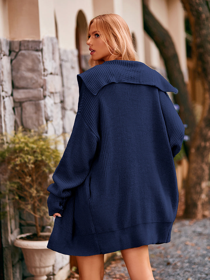 Dropped Shoulder Long Sleeve Cardigan - Additional supplier color reference - not an available variant - View 19