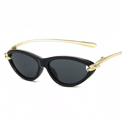 Cat-Eye Sunglasses - Black - View 4