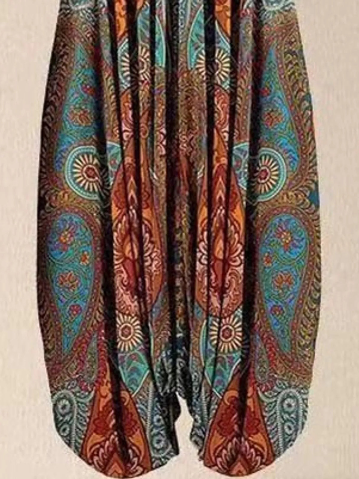 Full Size Printed V-Neck Sleeveless Jumpsuit Plus Size - 17- - View 31