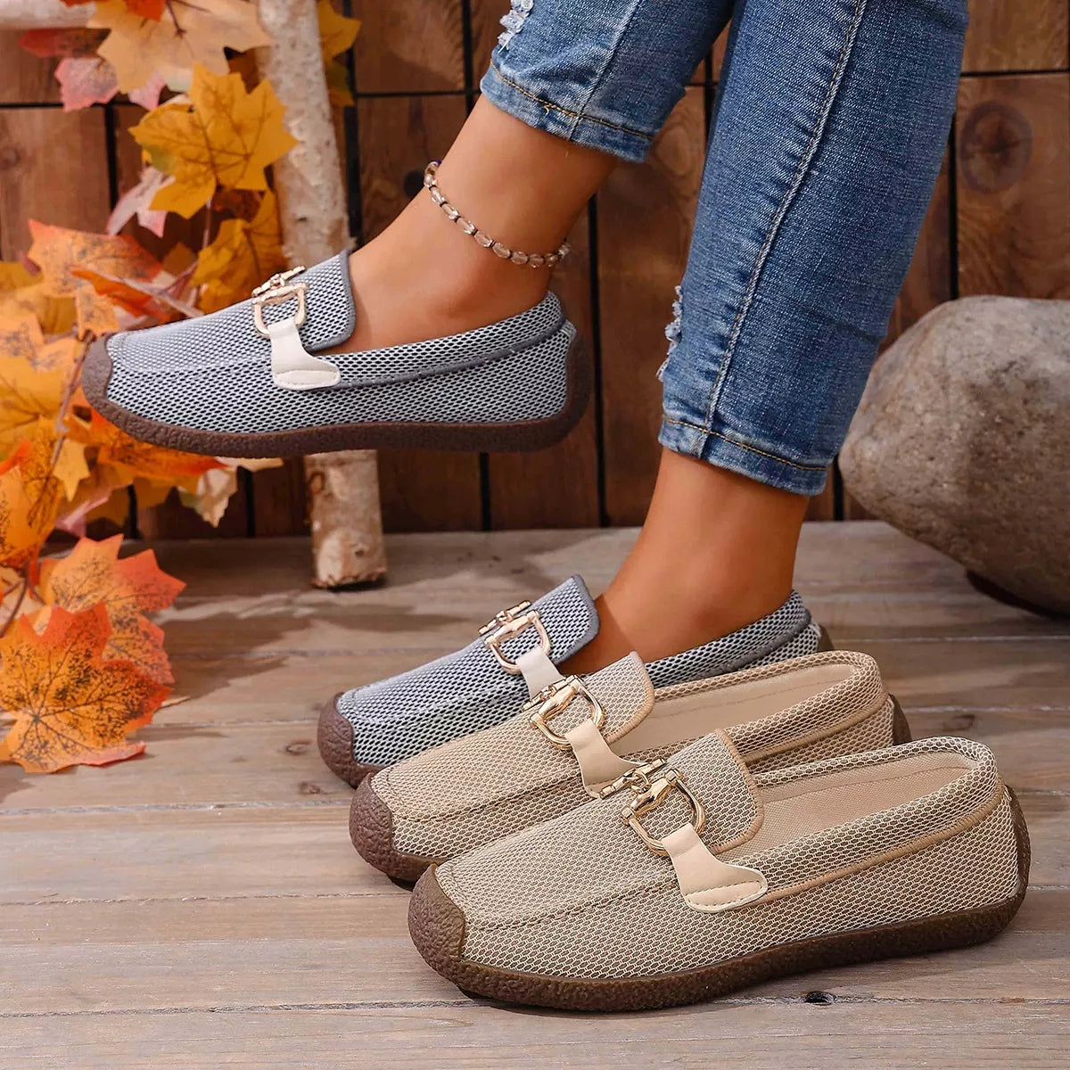 Round Toe Flat Slip-Ons - Color comparison - View 1
