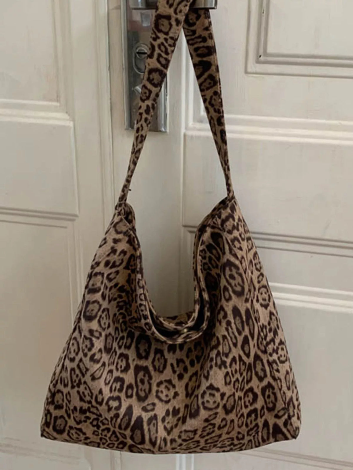 Leopard Print Tote Bag - Khaki - View 4