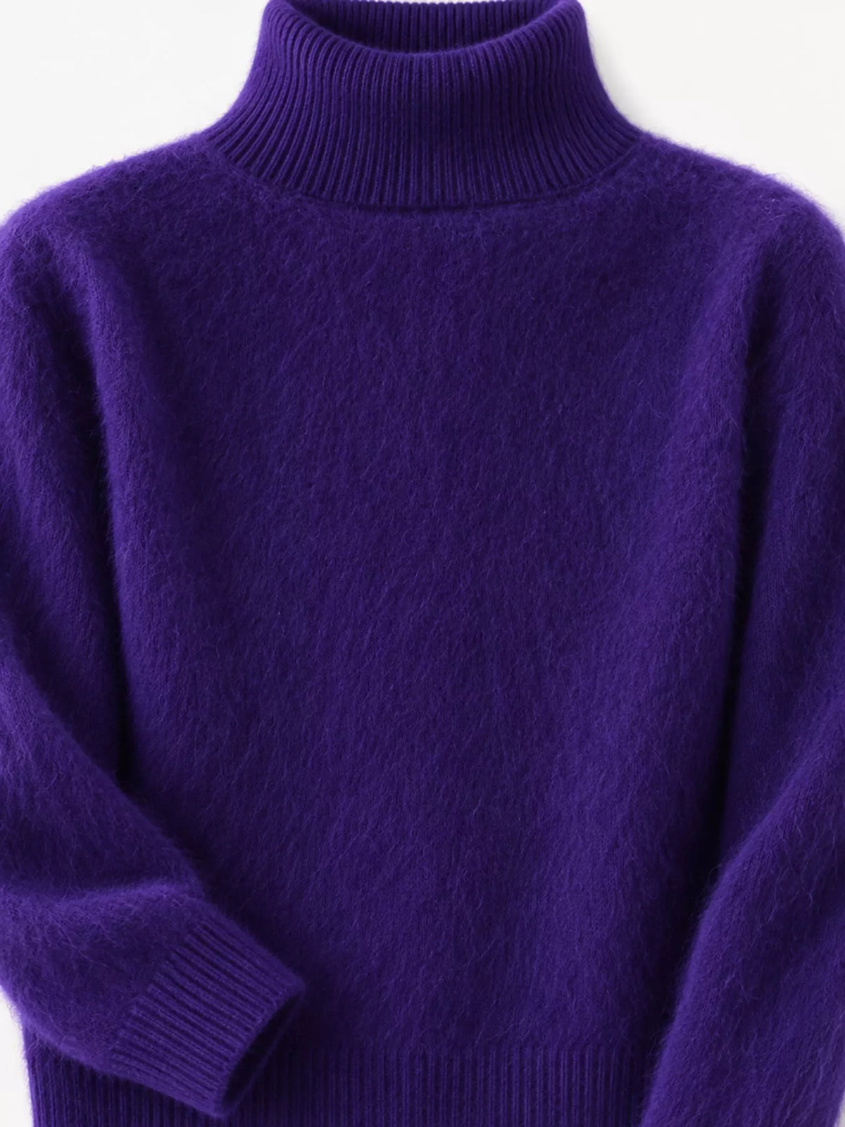 Full Size Turtleneck Long Sleeve Sweater Plus Size - Violet - View 92