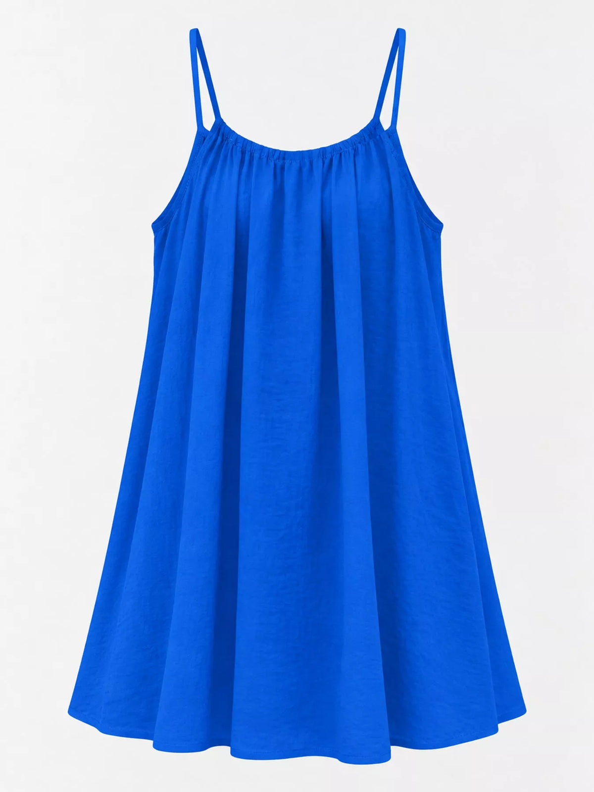 Full Size Backless Spaghetti Strap A-Line Mini Dress Plus Size - Royal Blue-Style C - View 14