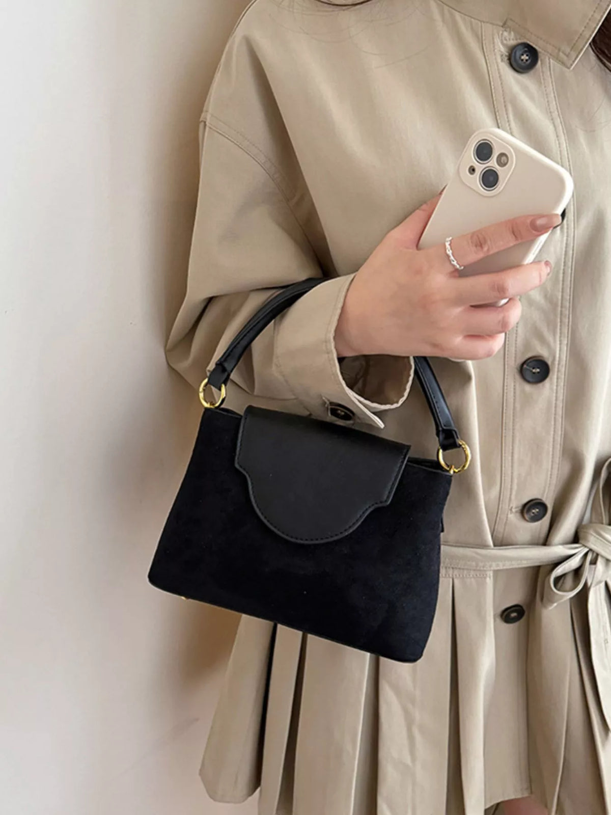 Top Handle Crossbody Bag - Black - View 4