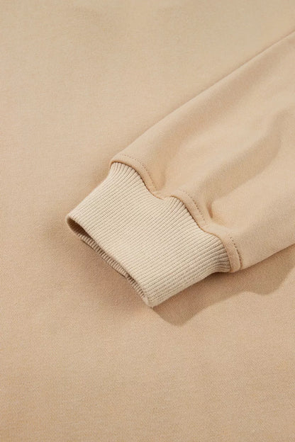 Polka Dot Zip-Up Hoodie - Camel - View 11