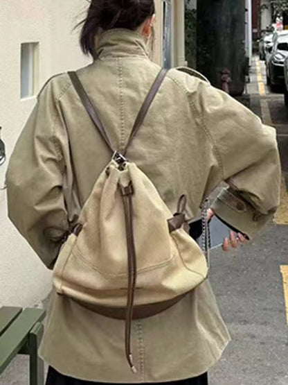 Vintage-Inspired Double-Breasted Belted Trench Outerwear - Camel - View 6
