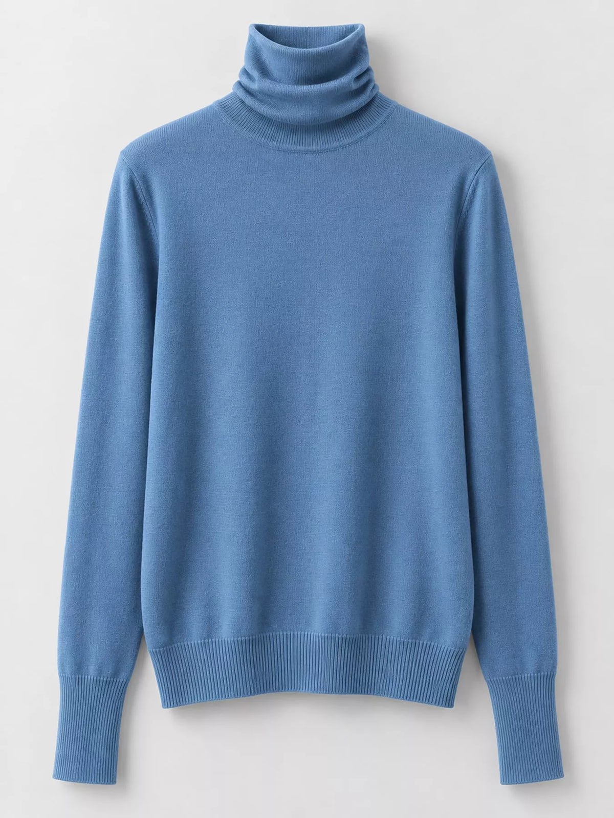 Full Size Slim-Fit Turtleneck Knit Top Plus Size - Dusty Blue - View 42