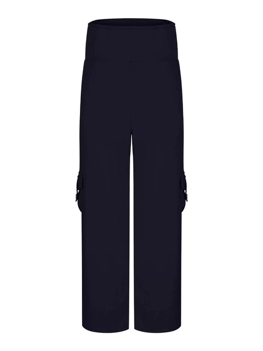 High-Waisted Yoga Pants with Pockets - Black - View 2