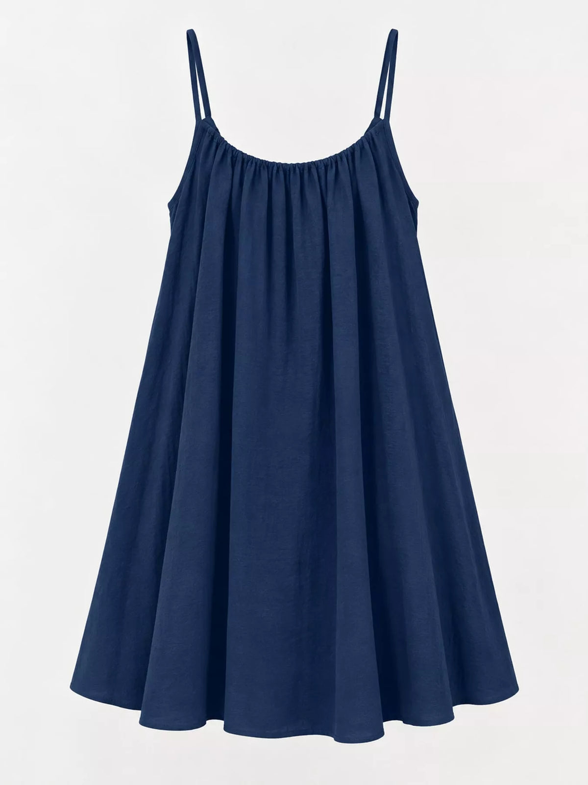 Full Size Backless Spaghetti Strap A-Line Mini Dress Plus Size - Navy-Style C - View 90