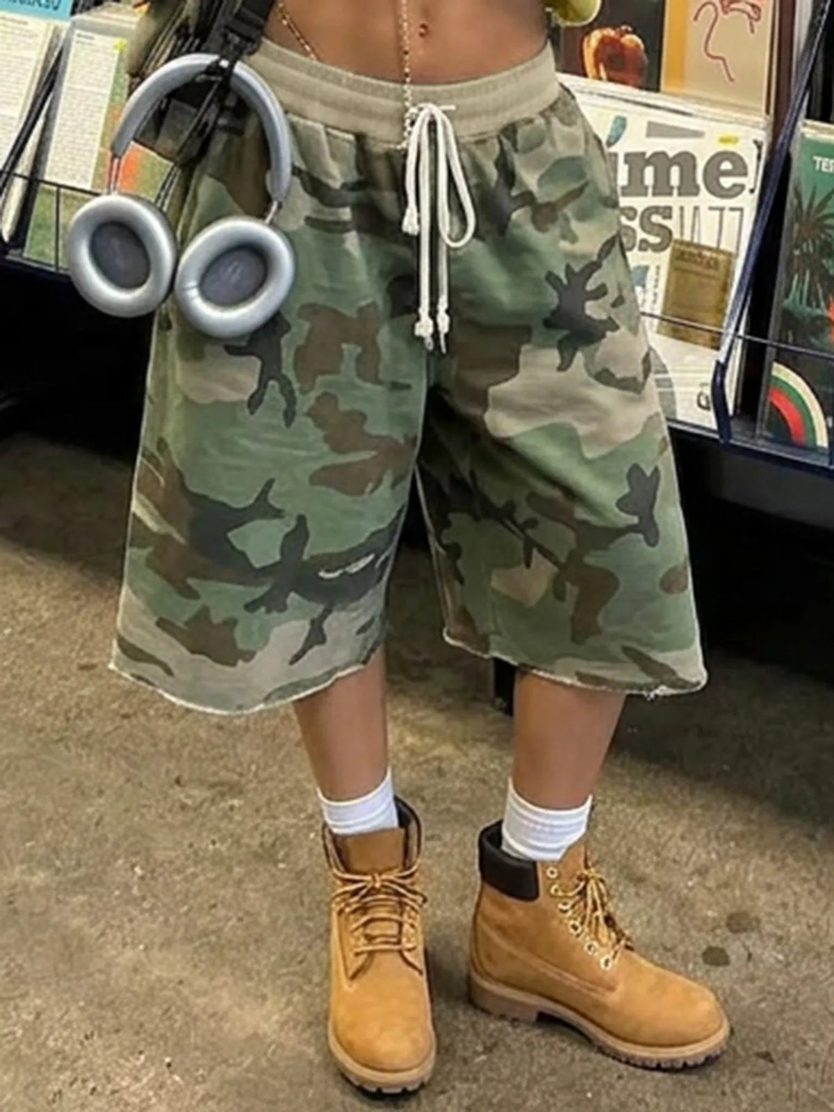Camouflage Drawstring Shorts - All Colors - View 1