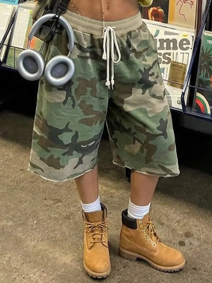 Camouflage Drawstring Shorts - All Colors - View 1