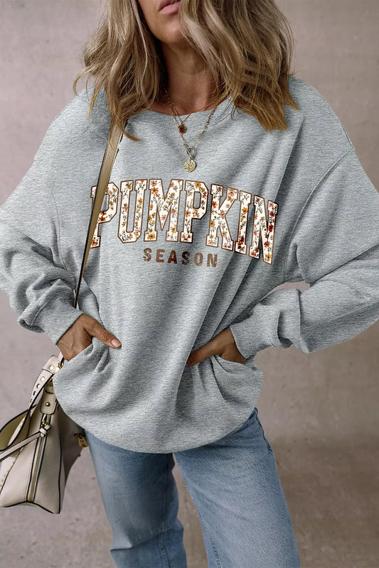 PUMPKIN SEASON Oversized Pullover Sweatshirt - All Colors - View 1