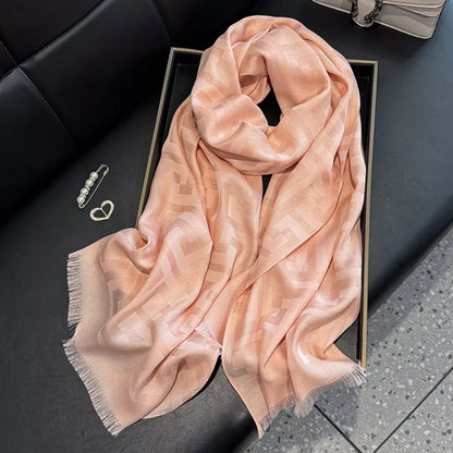 Raw Hem Scarf - Blush Pink - View 2