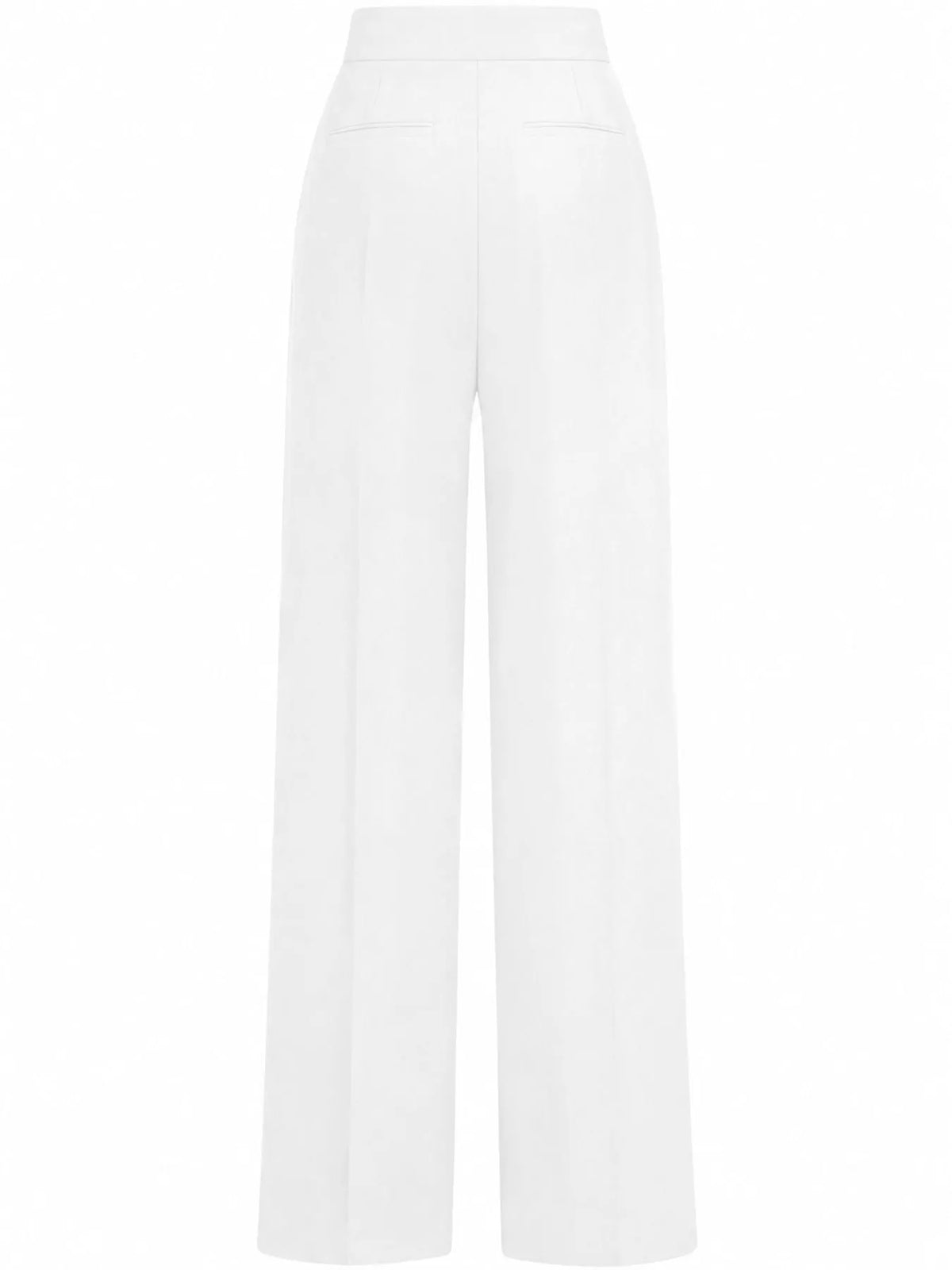 High-Waisted Wide-Leg Pants - White - View 11