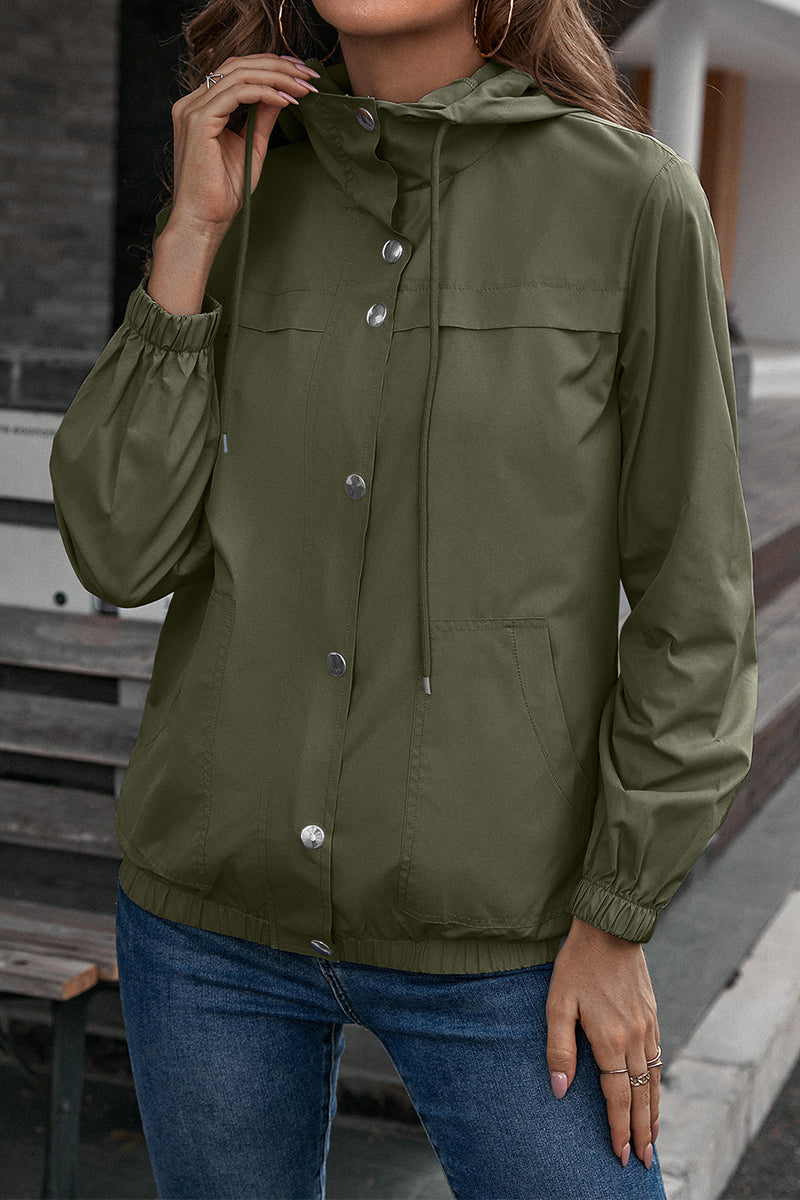 Ivy Lane Button-Down Long Sleeve Sports Jacket - Army Green - View 13