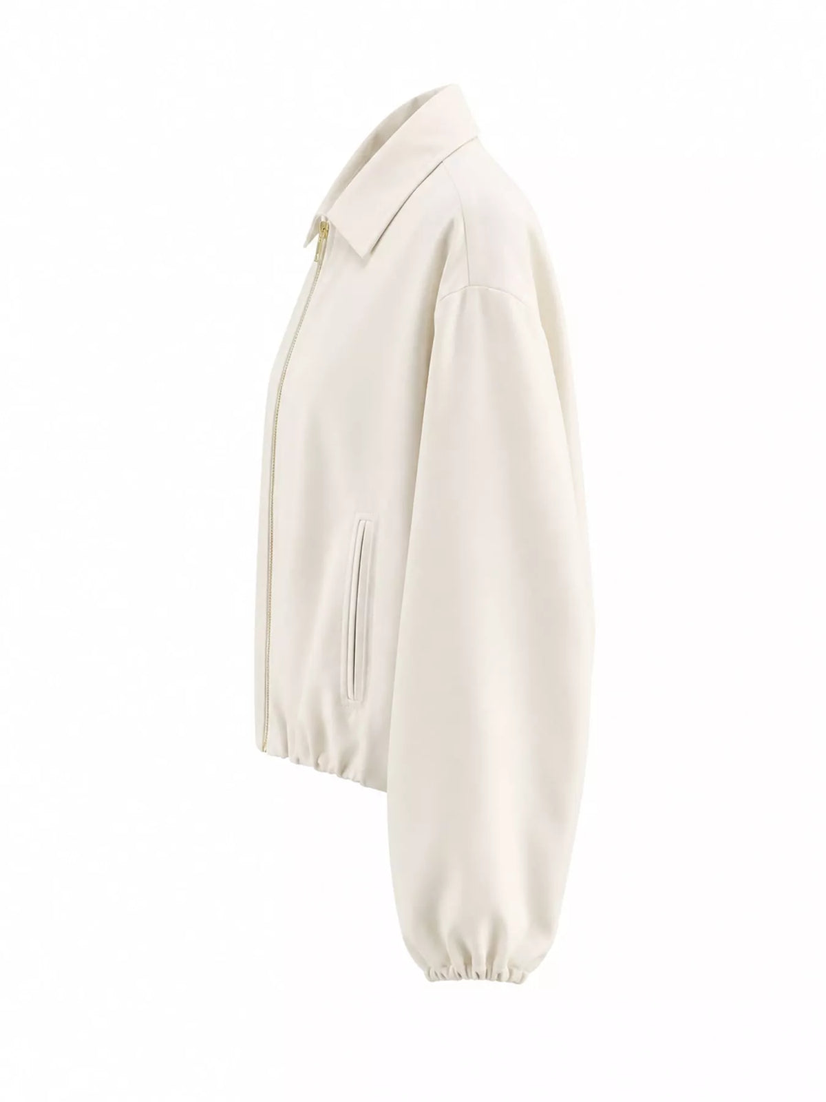 Cropped Zip-Up Jacket - White - View 6