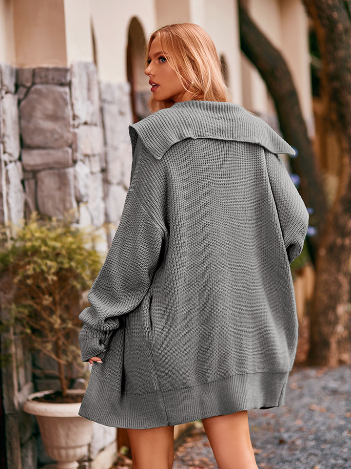 Dropped Shoulder Long Sleeve Cardigan - Additional supplier color reference - not an available variant - View 14